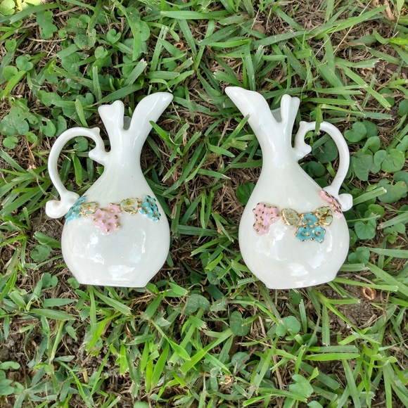 Vintage Miniature Ceramic Glass Decorative Pitcher - Picture 4 of 6